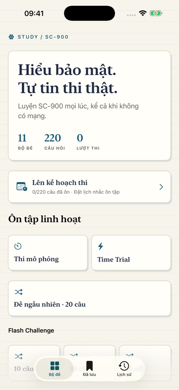 Trang chủ ứng dụng SC-900 Study