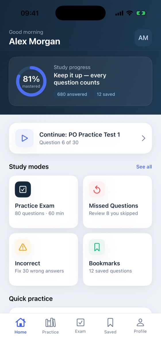 PSPOPrep study dashboard